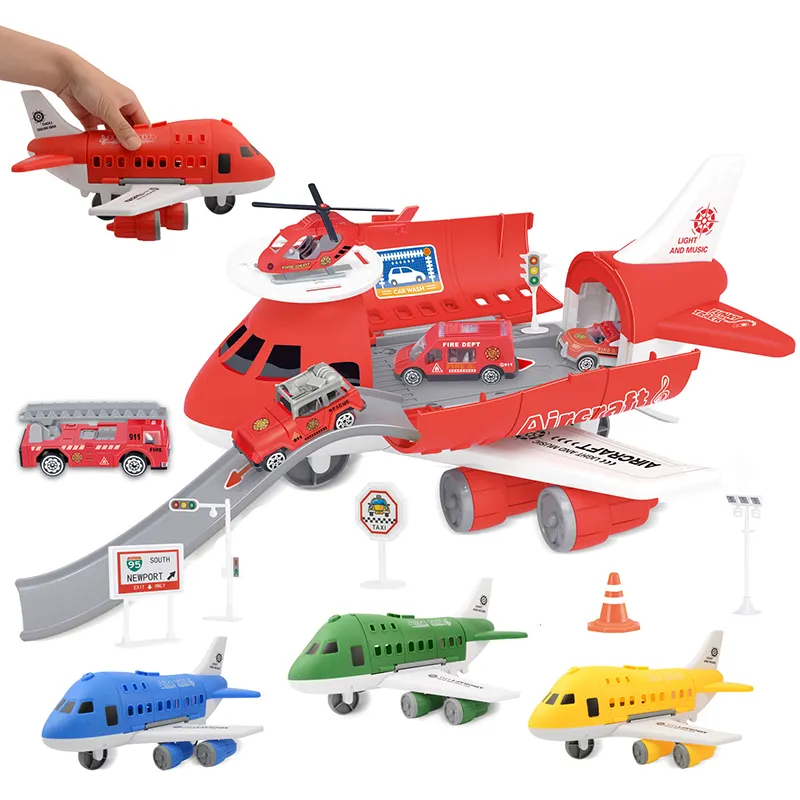 Pesawat Mainan Anak Laki-laki, Pesawat Mainan Tempat Parkir Kota, Teka-teki, Multifungsi