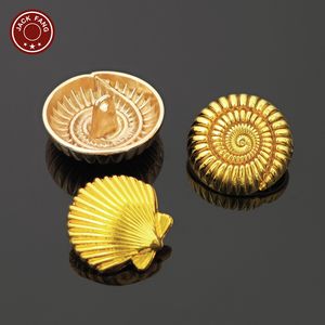 Botones Metálicos con Vástago, Botones Personalizados con Formas Irregulares, Logotipo Grabado, Botón de Zamac con Forma de Estrella de Mar para Ropa - Product Image 5