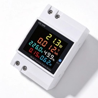 Compteur d'énergie avec écran LCD pour la surveillance de la tension monophasée/triphasée, usage industriel et domestique, plage de mesure 0-9999,9 kWh