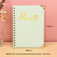 Carnet de planification A5 spirale 2027-2028 avec impression de logo personnalisé, journal hebdomadaire et mensuel, agenda et autocollants
