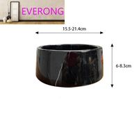 Bol pour animaux de compagnie en marbre noir naturel haut de gamme EV STONE, écologique, rond, design standard polyvalent pour chiens et chats, vente en gros d'usine