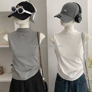 Best Quality Casual Versatile Crew Neck Sleeveless <b>Slim</b> Fit Pullover Regular Tank Tops Breathable Anti-Pilling 100% Polyester - Product Image 3