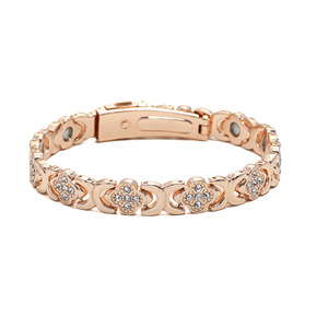Fashion <b>Bangle</b> Women's Adjustable Zinc Alloy Flower Shape Magnetic <b>Bracelet</b> Gift Jewelry - Product Image 3