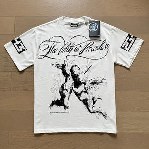 تي شيرت هيل ستار فينتاج بأكمام قصيرة للجنسين، قصة فضفاضة، 260 جرام، 100% قطن محبوك، تصميم عصري غير رسمي مع طباعة حروف، ملابس الشارع - Product Image 2