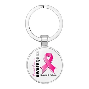 Portachiavi con nastro rosa che si prende cura del cancro al seno attività di beneficenza accessori per borse ciondolo per auto regalo portachiavi gioielli - Product Image 2