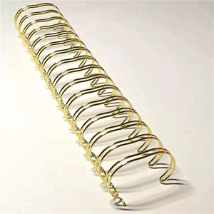 Galvani siertes Aluminium Hellgold Notebook verwenden Farbe Doppels chleife Spiral bindungs draht Spule Doppels chleifen bindungs draht - Product Image 6