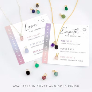 Collar de Protección Empática con Cristales Naturales en Bruto, Collar con Amuleto de Cristal Curativo, Joyería de Verano, Regalo para Mujer - Product Image 2