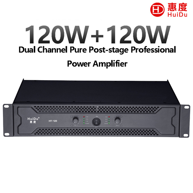 HT-120 2 Channel Power Amplifier 120W*2 Stereo Digital Pro Stage KTV Home Sound System Amplificador De Sonido