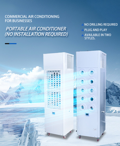 Heavy Duty Industrial Floor Standing Evaporative Air <b>Cooler</b> R-410A Motor High Efficiency Heating Cooling System for Workshop - Product Image 1