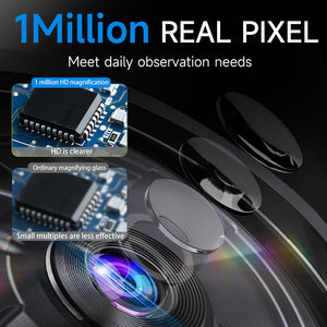 Vendita calda <span class=keywords><strong>100X</strong></span> lente di ingrandimento con schermo da 2 pollici IPS microscopio digitale per la lettura con luci bianche viola - Product Image 5