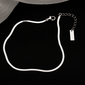 Bracelet de cheville tendance Simple couleur <span class=keywords><strong>argent</strong></span>, Bracelet de plage pour les pieds pour femmes, mode pieds nus, chaîne initiale - Product Image 3