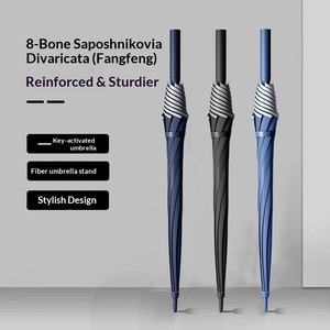 <span class=keywords><strong>Parapluie</strong></span> personnalisé haut de gamme pour <span class=keywords><strong>homme</strong></span>, à huit baleines, long manche, semi-automatique, robuste, résistant aux vents forts et aux intempéries, avec protection UV - Product Image 5