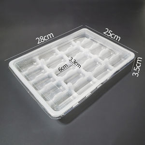 Boîte à boulettes jetable à 20 grilles Plateau chinois Plateau jiaozi Emballage en plastique de qualité alimentaire Conteneur à vingt compartiments Plaque Pâtisserie - Product Image 2