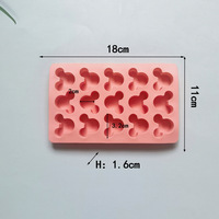 Moule en silicone pour glaçons en forme de cœur simple, moule rond pour chocolat en résine, moule carré en plastique pour la fabrication de glaçons, modèle de gâteau DIY, décoration de fête