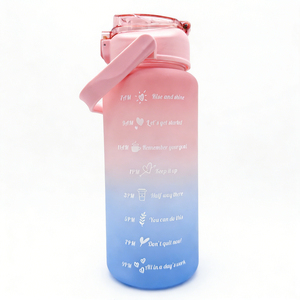 Bouteille d'eau portable en plastique de qualité alimentaire sans BPA, couleur dégradée, avec large ouverture, idéale pour le sport - Product Image 2
