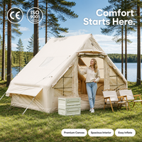 Tente gonflable Zentopia, tente familiale 2 pièces, imperméable, spacieuse, installation rapide pour 8 à 10 personnes, camping, vente en gros