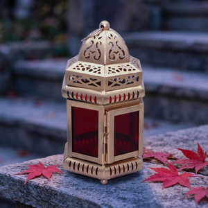 Z7 Large Golden Temple <b>Moroccan</b> Lantern Lamp <b>Decorative</b> Led Wind Lamp Candle Holders Candle Holder <b>Decoration</b> - Product Image 3