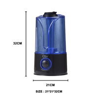 Humidificateur ultrasonique à brume froide de 3,5 L, remplissage par le haut, contrôle à bouton rotatif continu, vaporisateur d'air silencieux avec veilleuse douce pour chambre à coucher