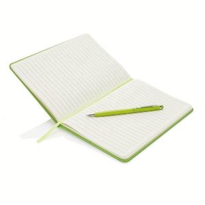 <span class=keywords><strong>Verde</strong></span> estándar de <span class=keywords><strong>tapa</strong></span> <span class=keywords><strong>dura</strong></span> PU A5 portátil con lápiz - Product Image 3