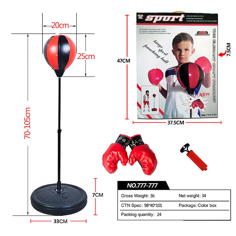 Kids Sport Toy Set Boxing Suit Kit Stand Punching Bag Set