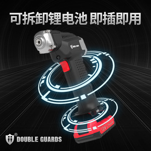 เครื่องเติมลมยางไร้สายแบบดับเบิ้ลการ์ดส์ แบตเตอรี่ลิเธียม 12V พร้อมหน้าจอ LED สำหรับรถยนต์และมอเตอร์ไซค์ - Product Image 2