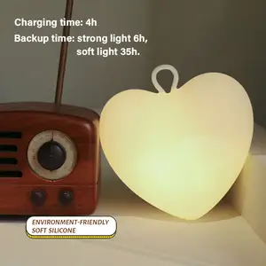 Hübnische tragbare Schlafzimmer Wohnzimmer Nachtlicht Nachtlicht Led tragbare Lampe Berührungsempfindlichkeit batteriebetriebenes Nachtlicht
