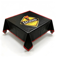 Nappe de table carrée en PVC durable, design personnalisé, moderne, imperméable, avec logo, pour pub, bar, restaurant, fête, salon professionnel