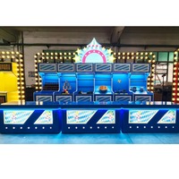 Équipement de jeu d'attraction certifié, structure en acier robuste, combinaison interactive commerciale pour adultes et enfants, idéal pour les locations d'événements et de fêtes