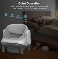 Caja de Arena Inteligente Automática para Gatos, de Plástico, 76L, con Apertura Superior, Bajo Nivel de Ruido, Autolimpiable, con Eliminación de Olores y Sensores de Seguridad Dobles