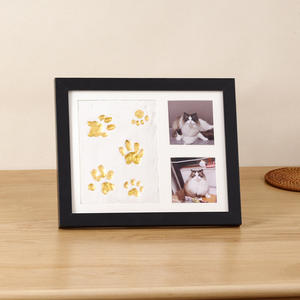 कारखाने थोक नई माँ और नवजात शिशु के लिए उपहार लकड़ी के बच्चे के हाथ और पदचिह्न मिट्टी के लिए चित्र फ्रेम - Product Image 3