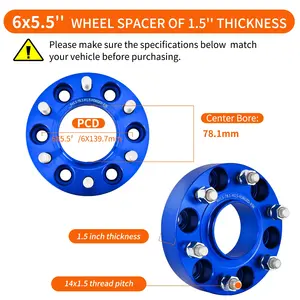 Adaptador de roda China fábrica atacado 14*1.5 alumínio liga pneu centro adaptador usinado peças automotivas uso geral