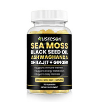 Permen Sea Moss Ausreson OEM 16-in-1 dengan Shilajit, Ashwagandha, dan Minyak Biji Hitam Mendukung Energi dan Kesehatan Pencernaan