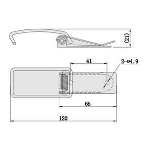 Stainless Steel Hook Type Buckle C-1111S Industrial Door Catch Heavy Duty Cabinet Door Latch - Product Image 1