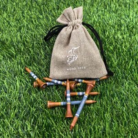 Tees de golf personnalisés en bambou écologique 54mm 70mm 83mm Plusieurs tailles Emballage en papier kraft OEM ODM Conception sur mesure