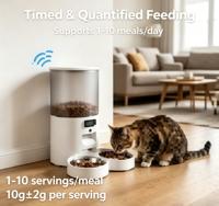 Distributeur automatique de nourriture pour animaux de compagnie sans fil 5L, distributeur intelligent de nourriture pour chiens et chats, minuterie programmable, bol d'alimentation, enregistrement vocal, contrôle par application