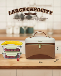 LOVEVOOK Sac Repas Isotherme Adulte pour <span class=keywords><strong>Femme</strong></span>, <span class=keywords><strong>Boîte</strong></span> <span class=keywords><strong>à</strong></span> Déjeuner Étanchée, Sac Glacière pour Bureau, Pique-Nique, Randonnée, Plage, Fourre-Tout Repas Unisexe - Product Image 2