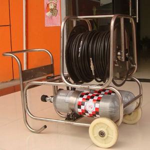 Appareil respiratoire <span class=keywords><strong>mobile</strong></span> sur chariot, chariot d'alimentation en air <span class=keywords><strong>mobile</strong></span>, appareil respiratoire à long tube, 2 ou 4 cylindres avec masque - Product Image 4