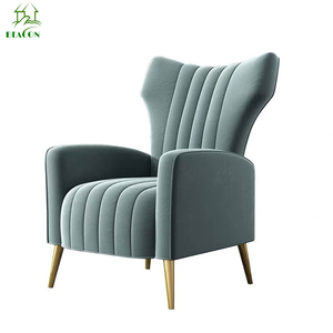 Meubles en gros Chaise D'appoint En Tissu de Cuivre Cadre Salon Chaise - Product Image 1