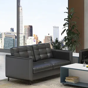Set Sofa Kulit Spesifikasi Furnitur Kantor Modern untuk Kantor