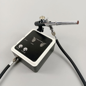 Kit de aerógrafo para decoración de uñas con mini bomba eléctrica, 3 configuraciones de velocidad, alimentación por gravedad portátil para aplicación de esmalte de uñas en gel - Product Image 1