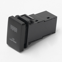 Interruptor de botón LED doble de 12V para coche, con símbolos personalizados, barra de luz LED, interruptor de control central para coche, 33x22CM