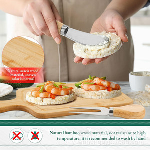 Sinh thái thân thiện tre cắt <span class=keywords><strong>Board</strong></span> Mini Vuông pho mát & bánh mì Hội Đồng Quản trị với Hộp quà tặng cho nhà & bên lễ hội món quà giáng sinh ý tưởng - Product Image 2