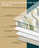 Autocollant mural en vinyle imperméable à l'eau, texture marbre, écologique, 0,6x3m, à coller soi-même, pour chambre à coucher, salon, hôtel, cuisine