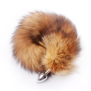 Tapón <span class=keywords><strong>Anal</strong></span> de Acero con Cola de Zorro, Juguete Sexual <span class=keywords><strong>Anal</strong></span> con Cola de Zorro Roja Grande - Product Image 4