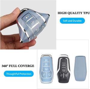 Étui pour clé de voiture en TPU souple résistant aux rayures Kunasi pour Ford Mustang Fusion Explorer Edge <span class=keywords><strong>Lincoln</strong></span> MKC/MKX/MKZ - Product Image 6