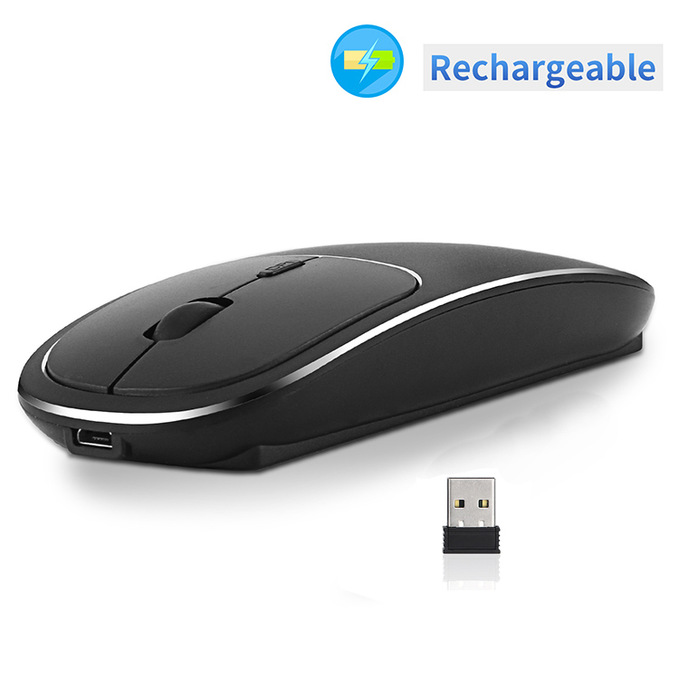 Caja de TV Delgado inalámbrico recargable mouse dpi receptor para computadora portátil android linux windows vista