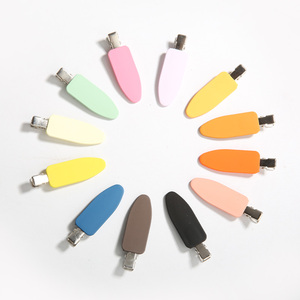 En gros Pinces à <span class=keywords><strong>cheveux</strong></span> plates sans pli, Pinces à <span class=keywords><strong>frange</strong></span> mates sans pli, Pinces de maquillage, Épingles de coiffure ovales couleur bonbon pour femmes et filles - Product Image 3