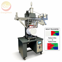 Machine d'impression par transfert thermique en forme d'éventail ORME, haute efficacité pour l'impression de logos sur seaux en plastique ronds