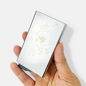 Cardhoda กระเป๋าสตางค์ใส่บัตรเครดิตแบบอลูมิเนียม RFID ขนาด6นิ้วของขวัญทางธุรกิจสำหรับ Women-H10001-BON (กระจก) - Product Image 1