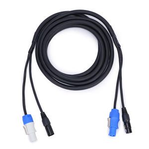 <span class=keywords><strong>Cable</strong></span> de Audio y Video Combinado <span class=keywords><strong>DMX</strong></span> Multifuncional de Cobre Libre de Oxígeno Aislado Negro de 1 m de Potencia Eficiente - Product Image 1